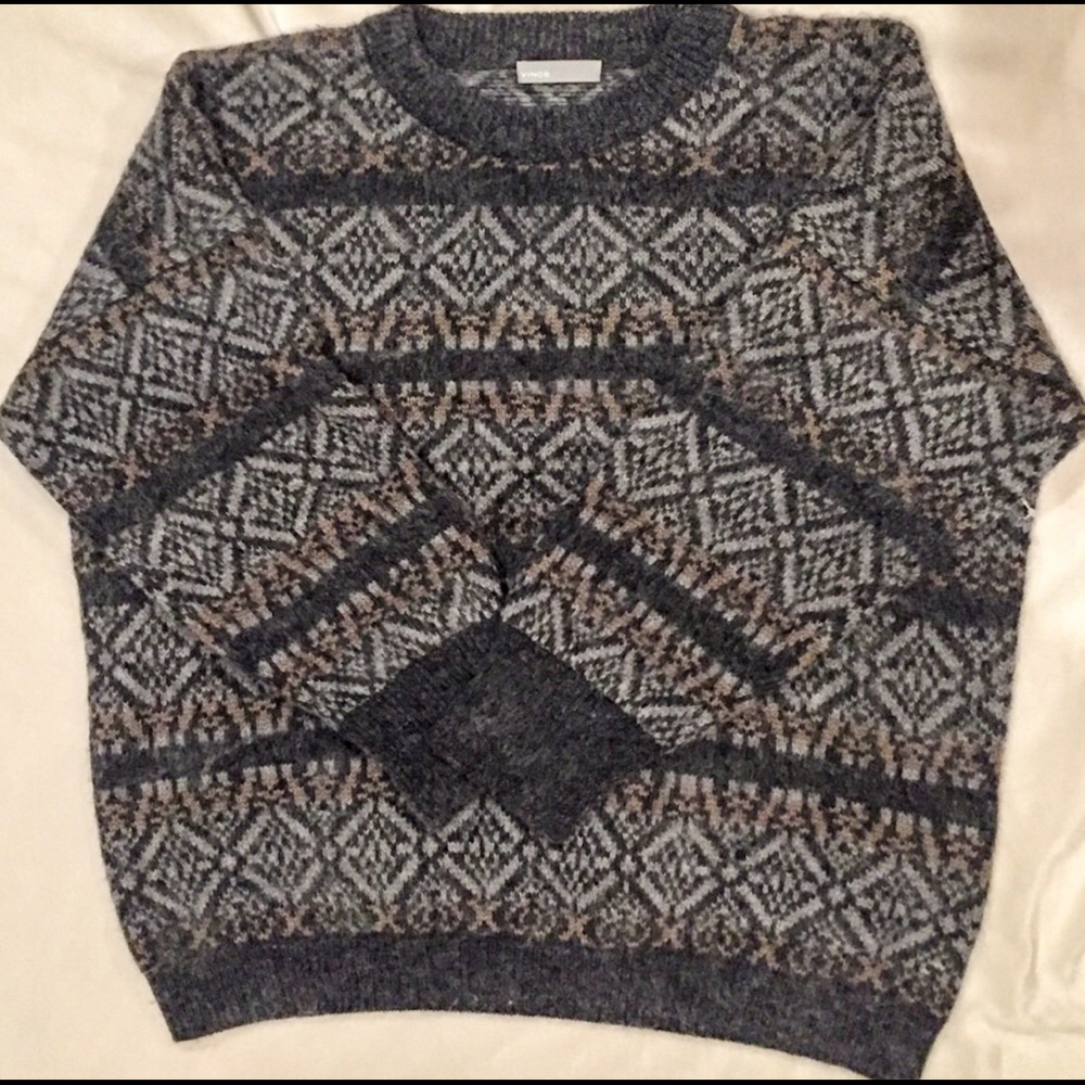 -SOLD- Wool Patterned Sweater by Vince Camino